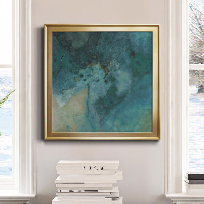 Azur IV - Peinture sur toile encadrée
