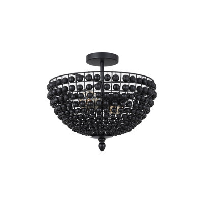 Plafonnier encastré noir Norfork