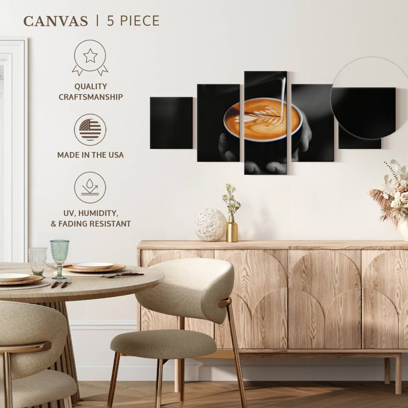 Café au lait Barista, H 36 po x l 80 po