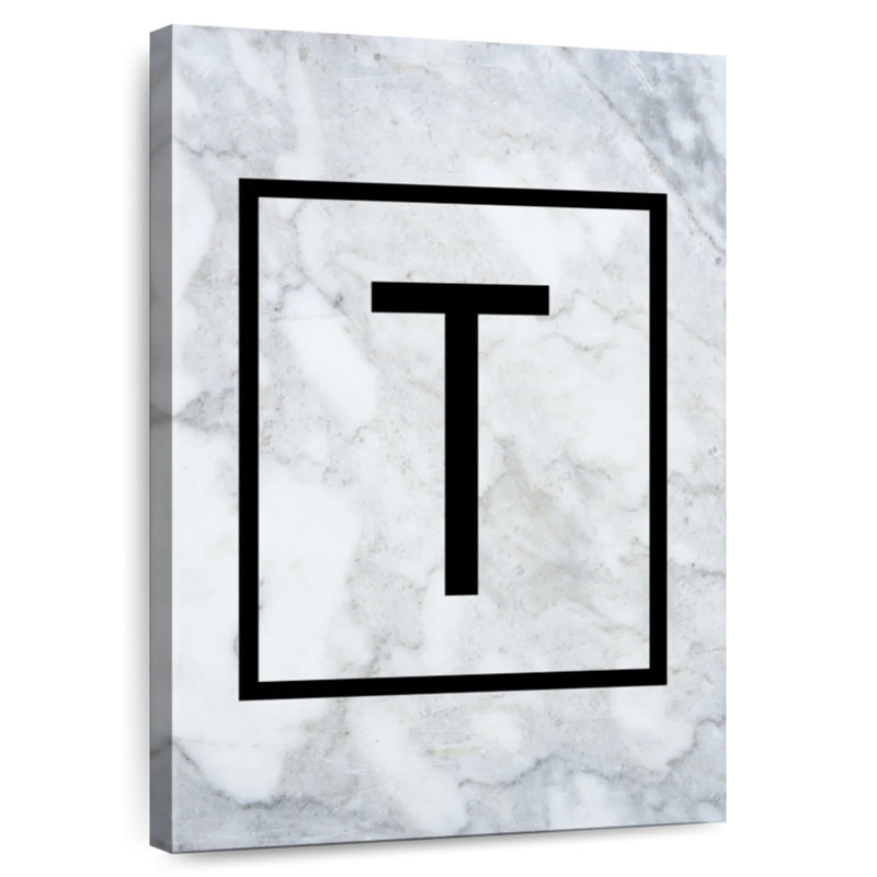 Marble T Monogram, 24" H x 16" W