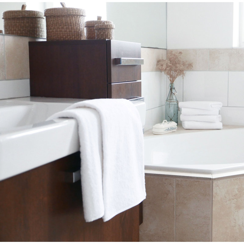 Midweight Hand Towel, White