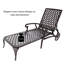Chaise longue inclinable en aluminium avec roulettes 1 pièce-2092973657