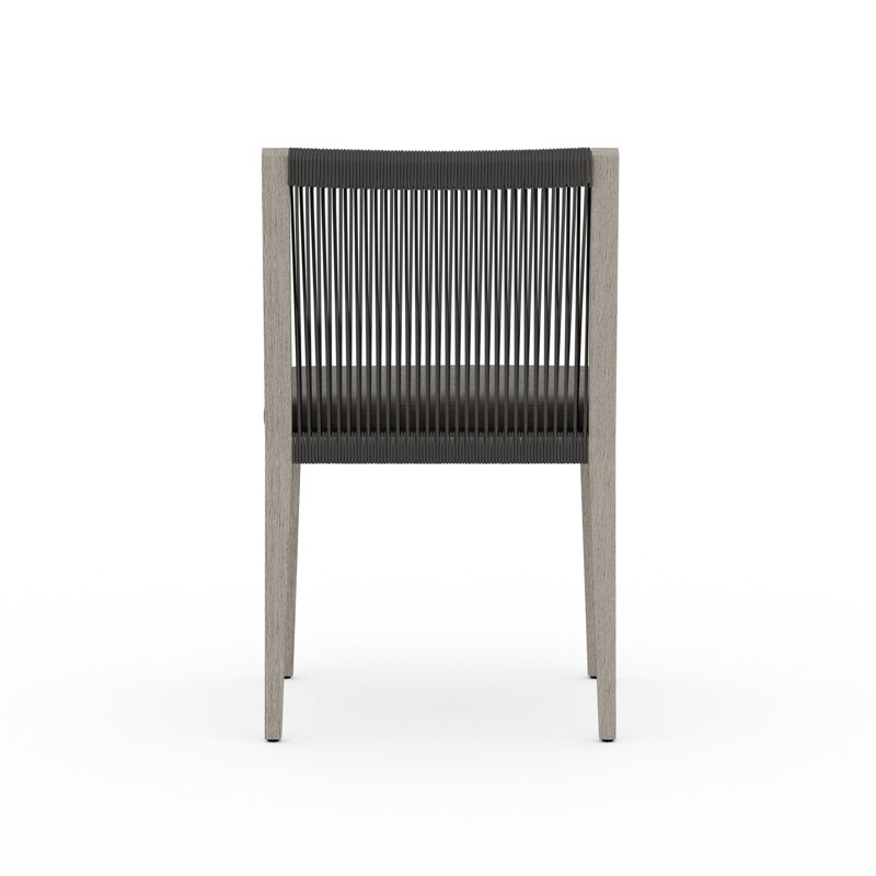 Dimitri Outdoor Dining Side Chair, Gray, Faye Sand