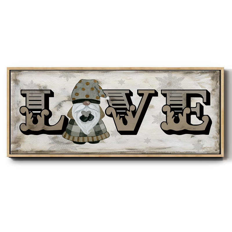 «Winter Wonderland Friend Love», toile encadrée, H 8 po x l 20 po