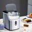 COWSAR 33 Lb. Machine à glaçons de comptoir à production quotidienne de glace transparente, glace sonique, autonettoyante, couvercle à coquille-101527786