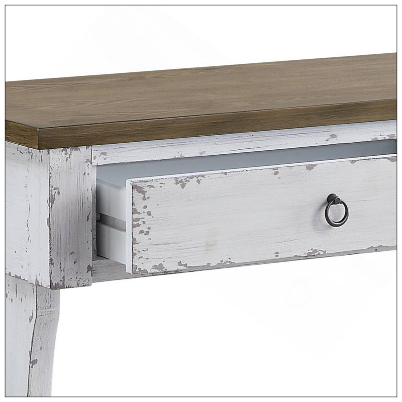 Console au fini blanc antique