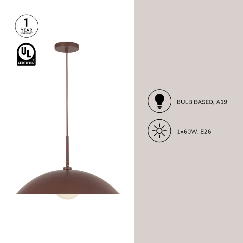 Regent 19-in Black Pendant