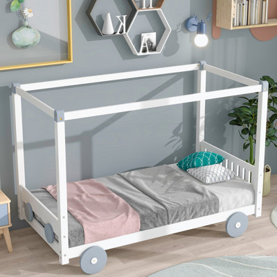 Lit à baldaquin en métal Lecroy par Zoomie Kids