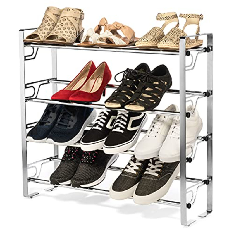 Étagère à chaussures USTECH à 4 niveaux Slide-N-Ajuster