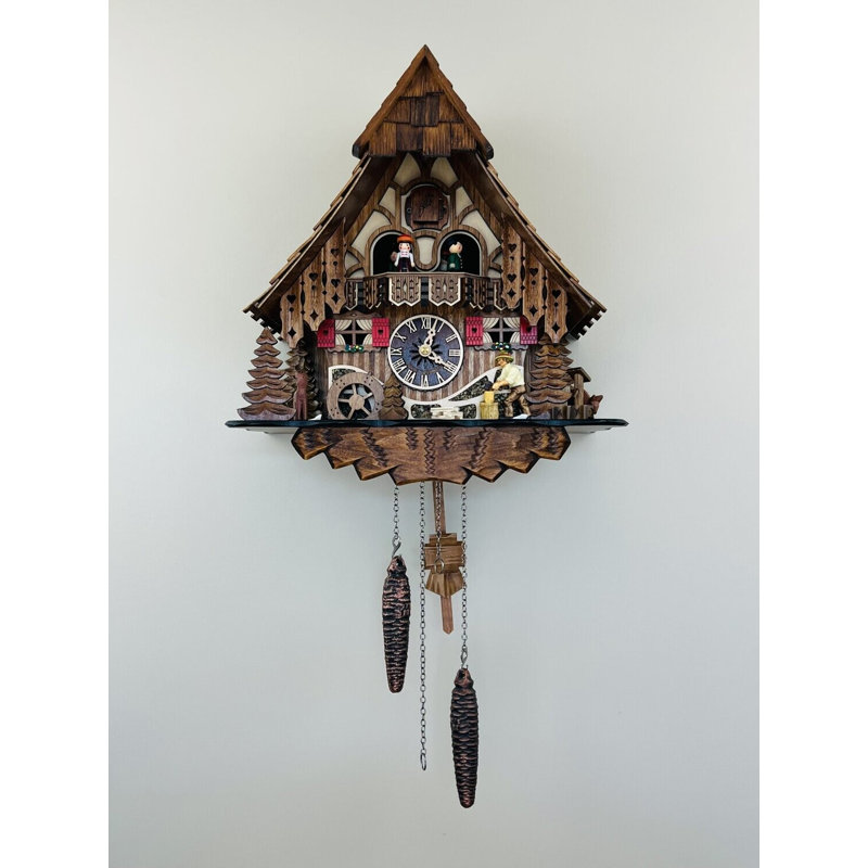  German Quartz Cuckoo Clock with Woodchopper