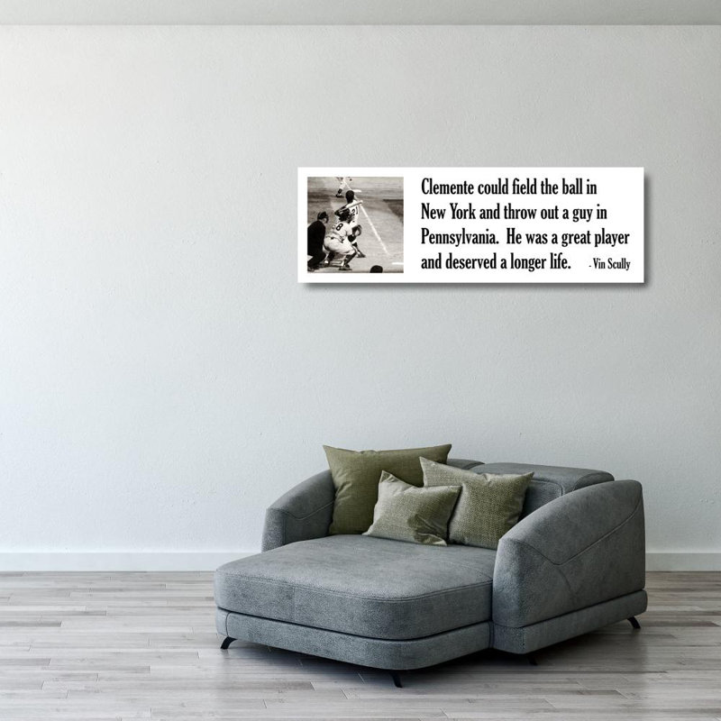 Citation de Roberto Clemente, H 13 po x l 40 po