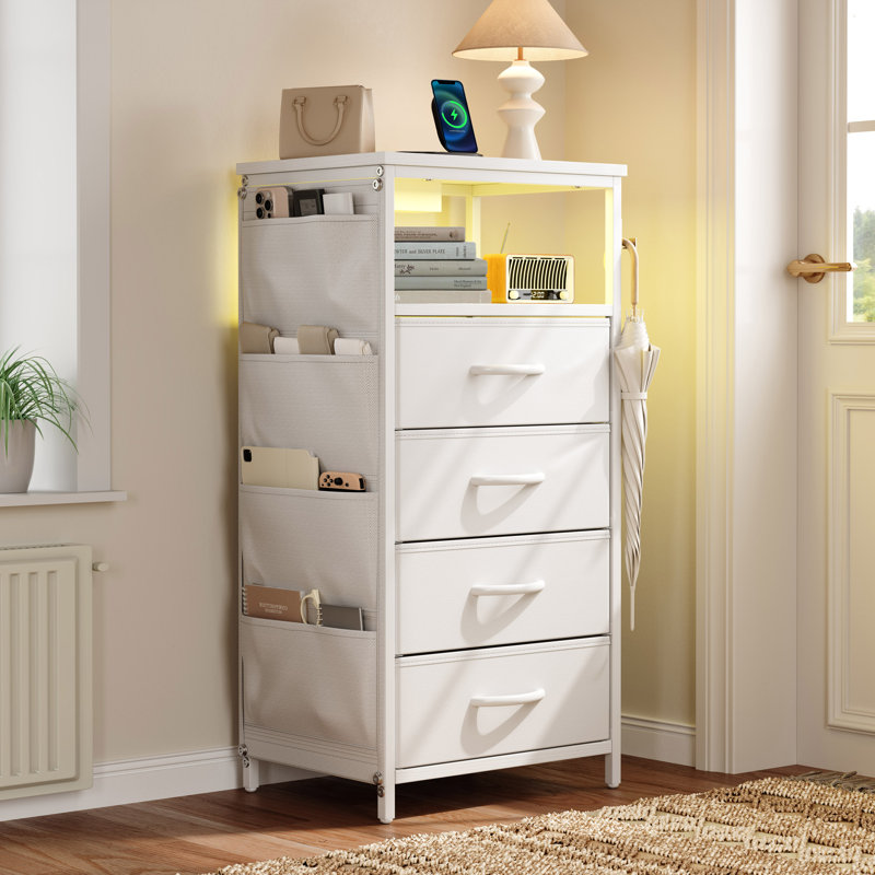 4 Drawer Storage Cabinet, White
