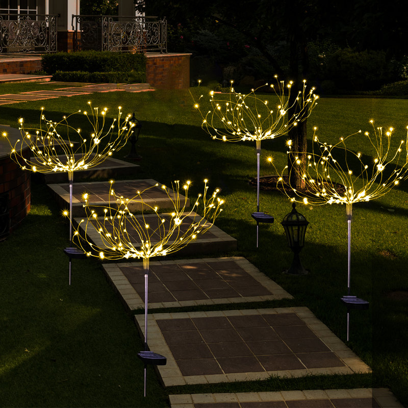 150 lumières à DEL 8 lumières de décoration de jardin pour l'extérieur, Jaune