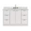 Meuble-lavabo simple 54 po en bois massif avec comptoir en marbre de Carrare blanc 1,5 po-120450966-120450960-120450962