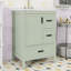 Meuble-lavabo de salle de bain avec lavabo en céramique, support de porte de rangement et 3 tiroirs-573858856