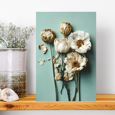 Faded Elegance Elegant Rustic Vintage Flower Nature Wall Art Print 1 Piece Wrapped Canvas Wall Art
