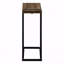 Table d'appoint, en forme de C, bout, côté, stratifié brun Snack, contemporain, moderne-1766884136