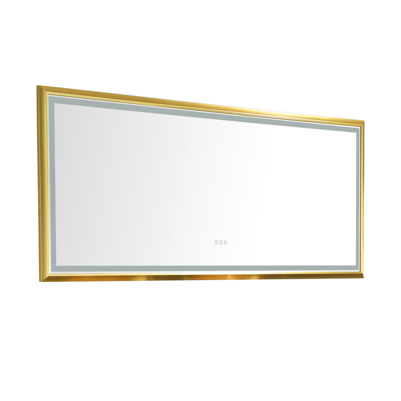 Miroir mural Daesia, Doré, 38 po x 88 po