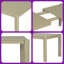 Table de salle à manger extensible de style campagne moderne - extensible de 59 po à 73 po, noyer-949086158