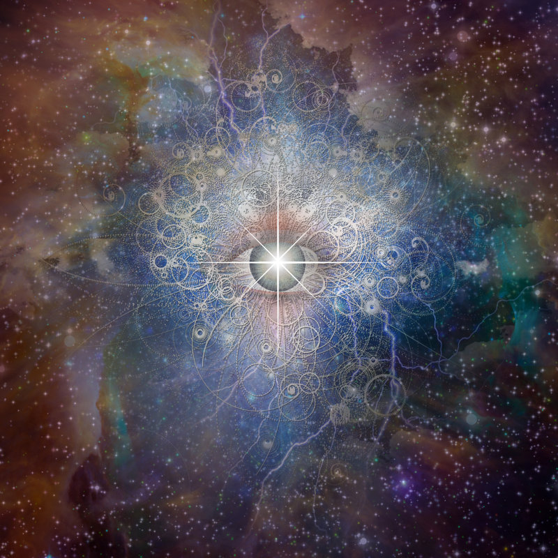 Eye And Stars by Bestdesigns - Wrapped Canvas Print, 51cm H x 51cm W
