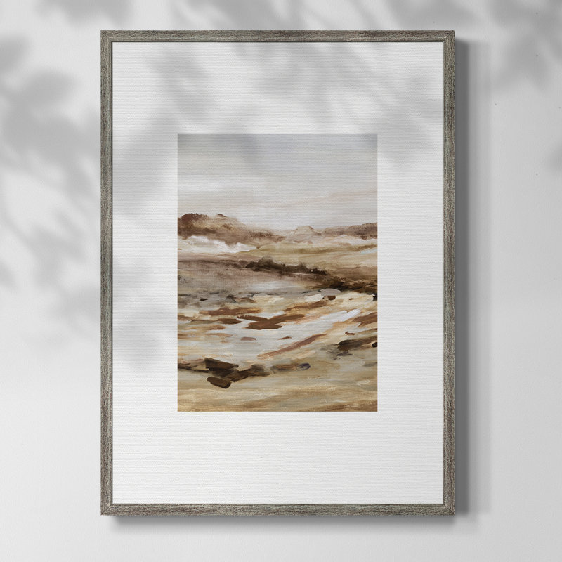 «Peaks and Vallys», reproduction encadrée - bois massif, H 15 po x l 12 po