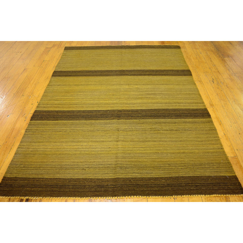 Tapis intérieur de la laine 5 pi 6 po x 7 pi 4 po one-of-kind main-noué la new age Warminster
