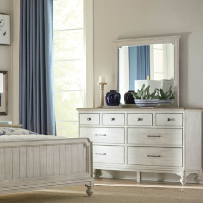 Commode double 8 tiroirs avec miroir Lesley