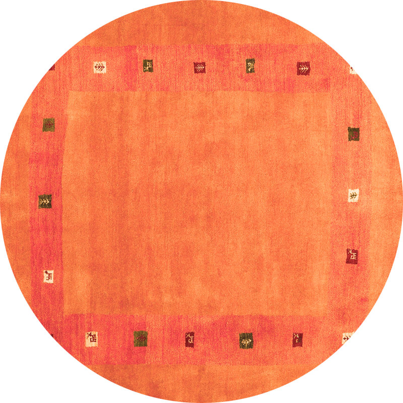 Tapis orange / brun Montaysia, Rond 4 pi