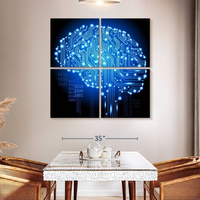 Keiri Cyborg Brain, 45" H x 45" W