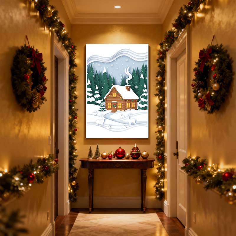 Ensemble de 3 impressions d'art sur toile de Noël, H 24 po x l 16 po