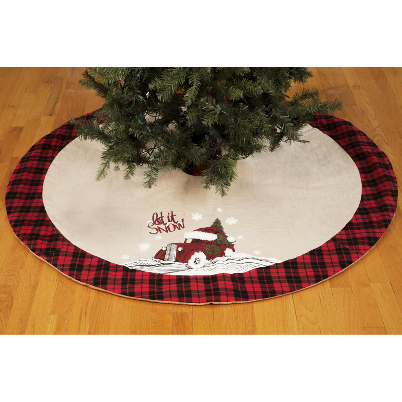 Jupe d'arbre de Noël Lety Snow, H 0,3 po x l 48 po