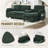 Modular Corduroy Lounge Sofa-2000179547