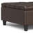 Harrison 40"W Upholstered Large Square Coffee Table Storage Ottoman with Split Lift Top-105374283
