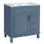 Meuble-lavabo de salle de bain avec lavabo en céramique, petit meuble-lavabo moderne, 2 tiroirs, tablette réglable-2117380418