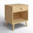 Vansant 1 - Drawer Nightstand with Drawer and Open Compartment, Solid Wood Legs-1069273055