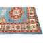 Tapis oriental tribal bleu 3 x 16 One-of-a-Kind