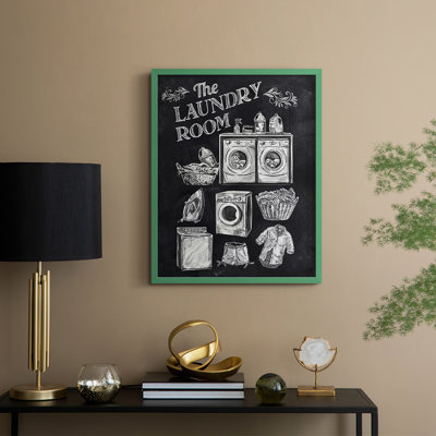 Laundry Room Framed Print - Solid Wood