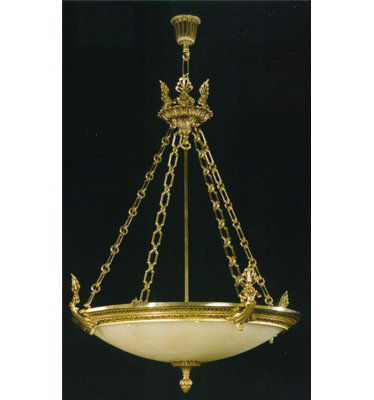 Armas 4 - Light Stained French Gold Bowl Pendant