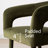 Modern Velvet Dining Chairs, Barrel Back Armchairs with Fabric-Wrapped Legs-1878163887