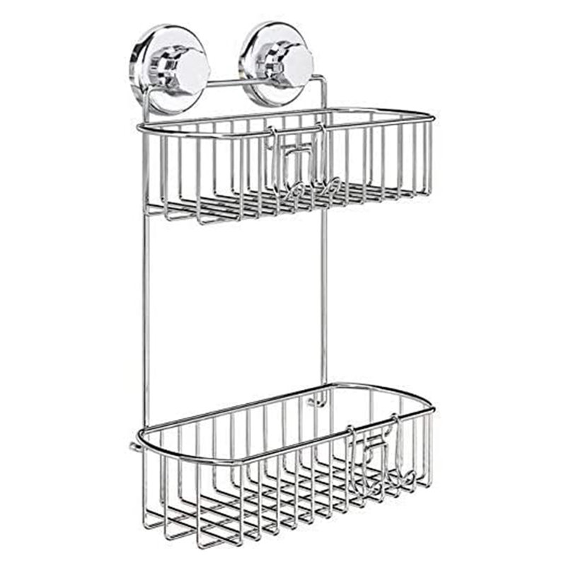 Serviteur de douche d'aspiration en acier inoxydable, Chrome
