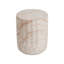 Travertine-Patterned Lightweight Concrete Side Table