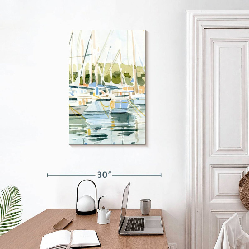 Mehar Boats By The Bay I, 30" H x 20" W