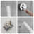 Silver Round Single-Handle Three-Spray Shower Head Round High-Pressure Shower Faucet (With Valve)-116728680