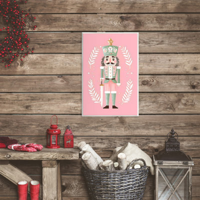 Nutcracker Suite in Pastel Pink Wall Plaque, design by Petal Prints Design
