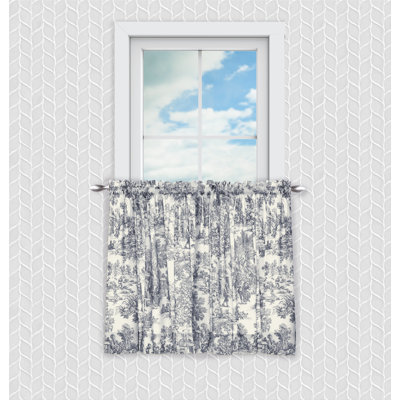 Amelie Cotton Toile Tailored Cafe Curtain