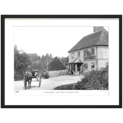 Hascombe, the White Horse 1906 1 Piece Single Picture Frame Wall Art
