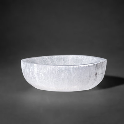 Genuine Polished Selenite Oval Bowl (378.2 Grams)