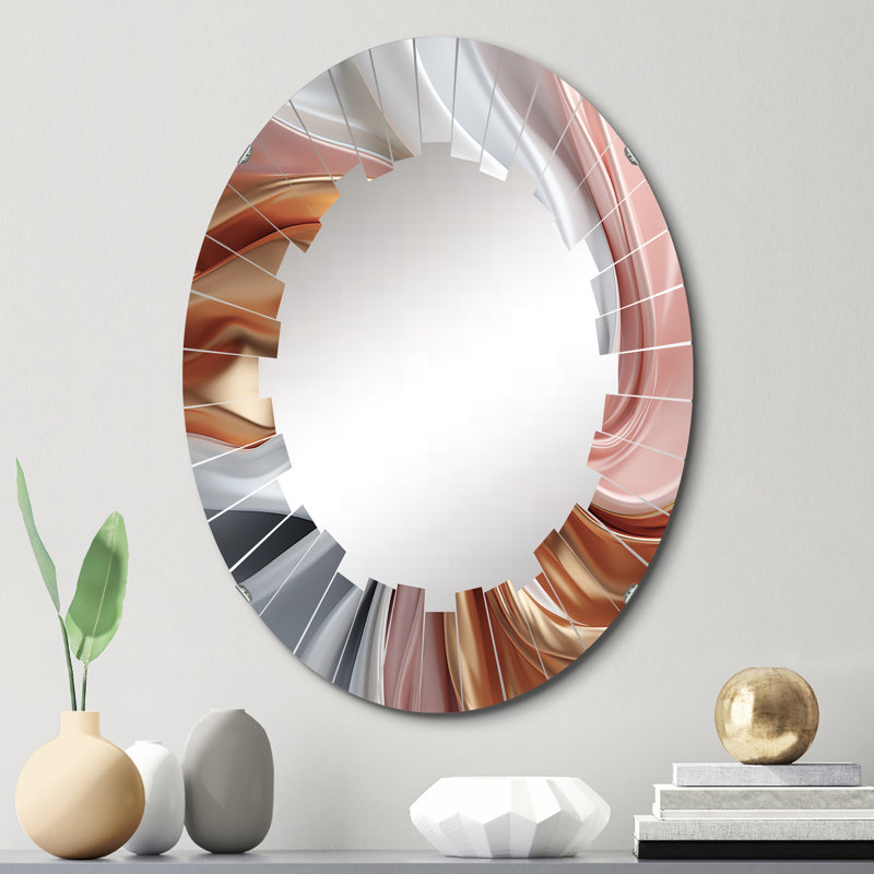 Labrusca - Miroir mural moderne ovale, 30 po x 20 po