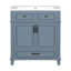 Armoire de salle de bain autoportante en bois massif + panneau de fibres à densité moyenne + lavabo en résine Nicala-425236492