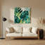 «Hawaiian Stylized Leaves», art mural en métal vert-879394309